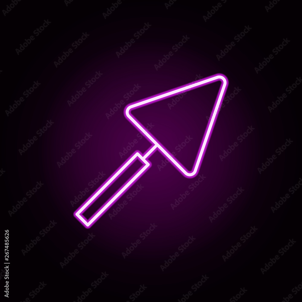 putty knife neon icon. Elements of architecture set. Simple icon for websites, web design, mobile app, info graphics putty knife neon icon. Elements of architecture set. Simple icon for websites, web design, mobile app, info graphics