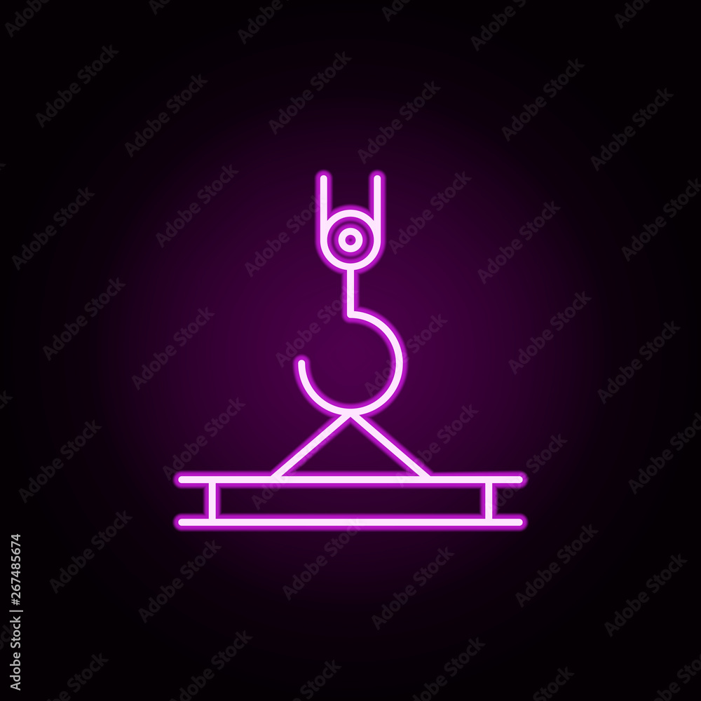 crane neon icon. Elements of architecture set. Simple icon for websites, web design, mobile app, info graphics crane neon icon. Elements of architecture set. Simple icon for websites, web design, mobile app, info graphics