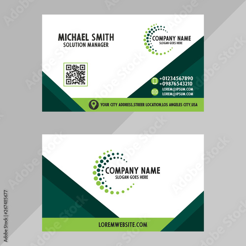 Creative and professional business card design, Clean visiting card, Contact card and name card design template.