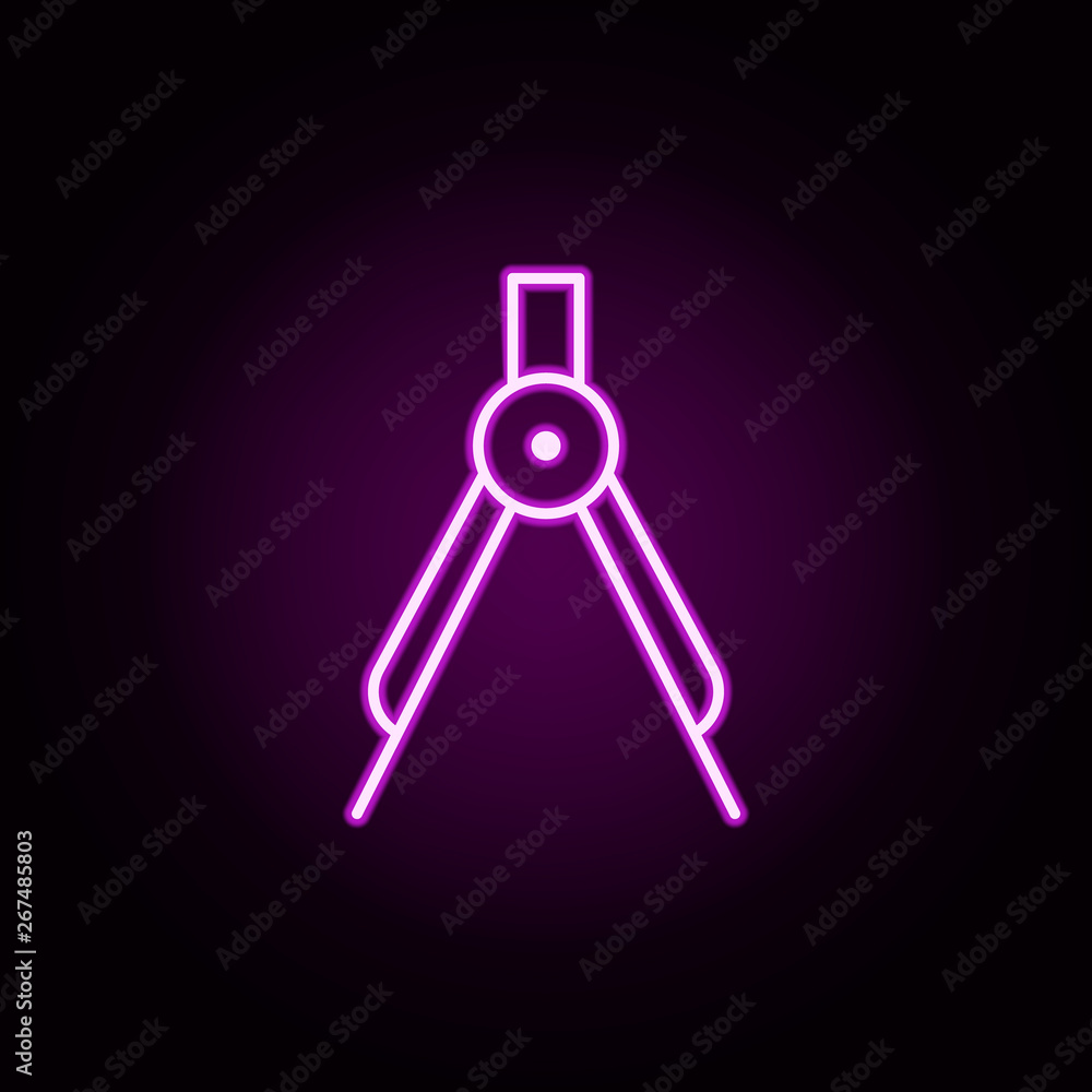 compass neon icon. Elements of architecture set. Simple icon for websites, web design, mobile app, info graphics compass neon icon. Elements of architecture set. Simple icon for websites, web design, mobile app, info graphics