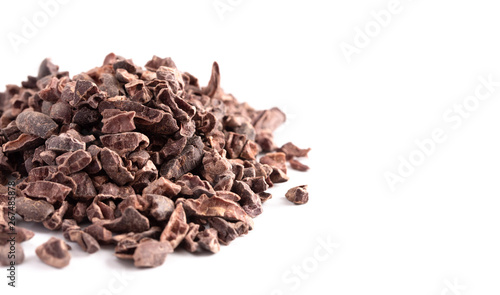 Wallpaper Mural Pile of Raw Chocolate Nibs on a White Background Torontodigital.ca