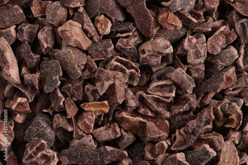 Background of Raw Chocolate NIbs