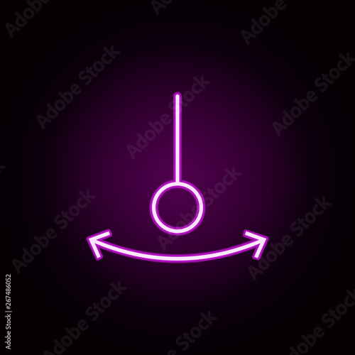 pendulum neon icon. Elements of arrow and object set. Simple icon for websites, web design, mobile app, info graphics
