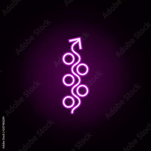avoiding turning neon icon. Elements of arrow and object set. Simple icon for websites, web design, mobile app, info graphics