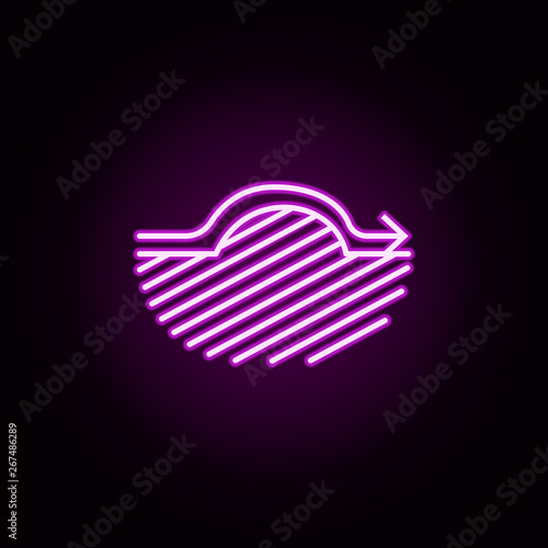 absorb do not jump neon icon. Elements of arrow and object set. Simple icon for websites, web design, mobile app, info graphics