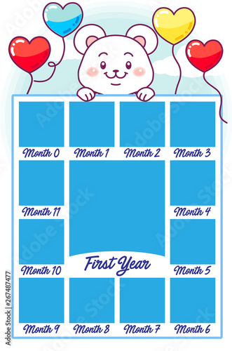 Baby boy first year photo collection