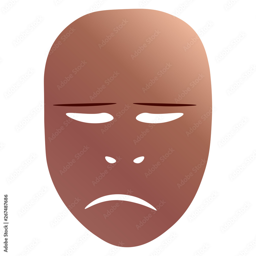 Sorrowful theatrical mask