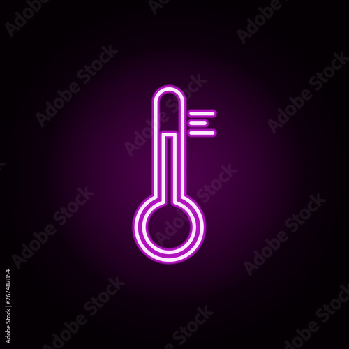 car temperature neon icon. Elements of auto workshop set. Simple icon for websites, web design, mobile app, info graphics