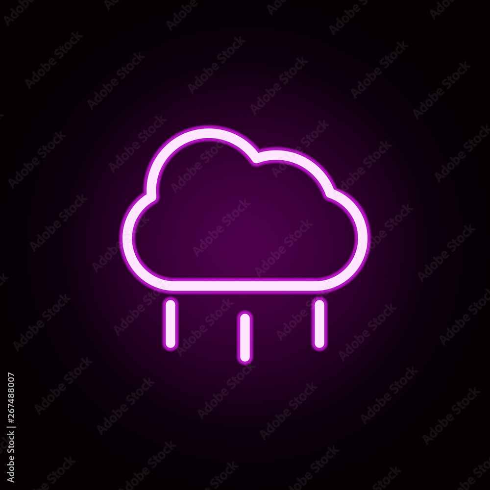 cloud of rain neon icon. Elements of autumn set. Simple icon for websites, web design, mobile app, info graphics cloud of rain neon icon. Elements of autumn set. Simple icon for websites, web design, mobile app, info graphics