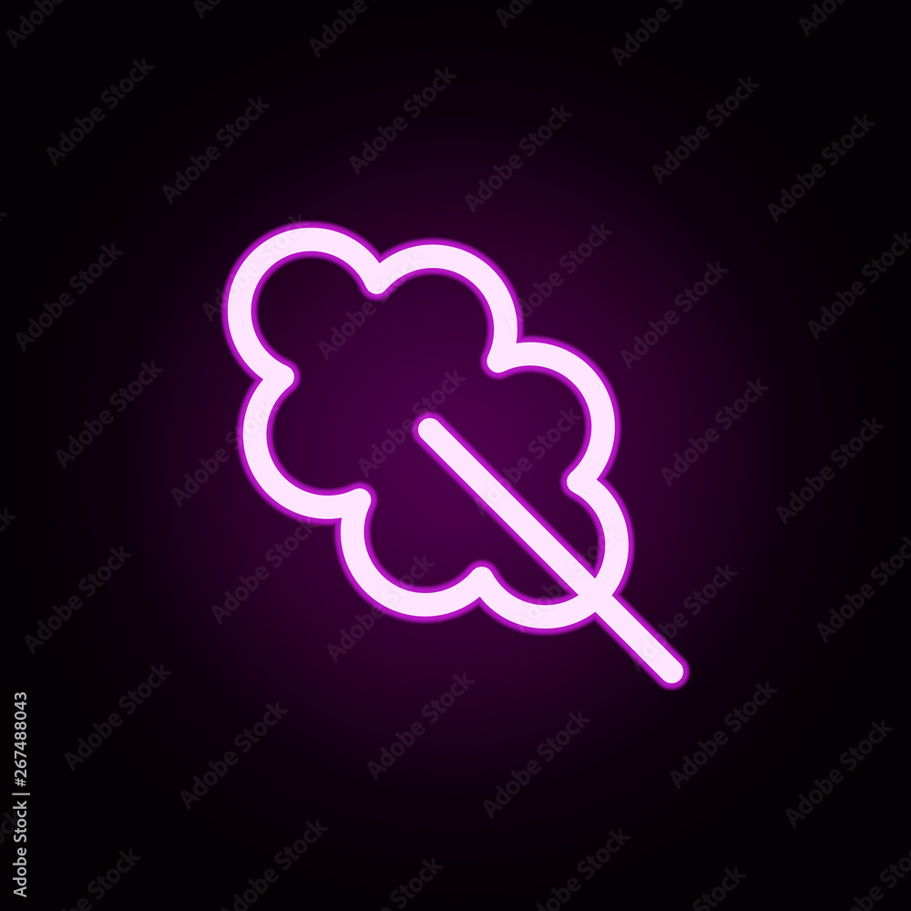 Oak Leaf neon icon. Elements of autumn set. Simple icon for websites, web design, mobile app, info graphics Oak Leaf neon icon. Elements of autumn set. Simple icon for websites, web design, mobile app, info graphics
