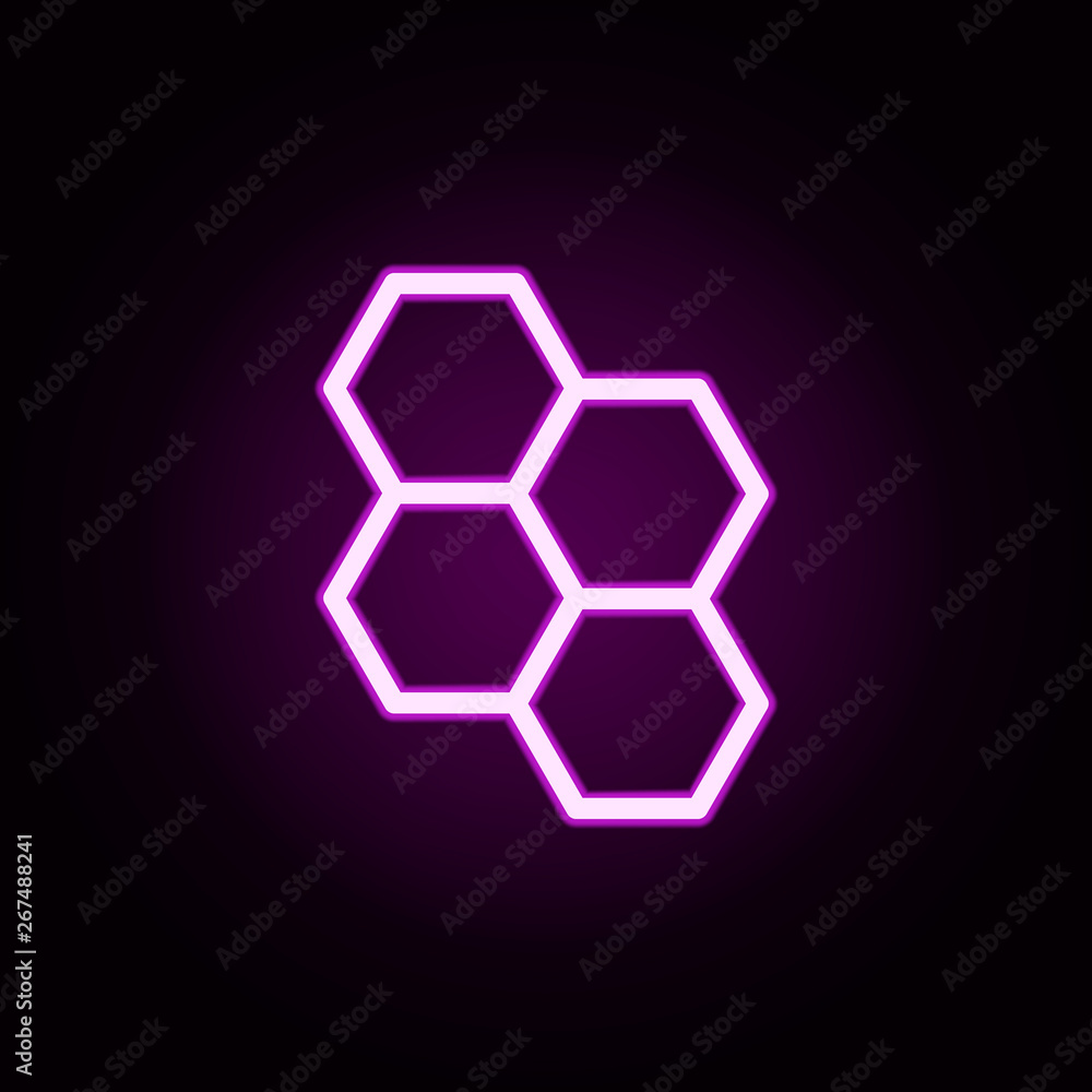 honeycombs neon icon. Elements of autumn set. Simple icon for websites, web design, mobile app, info graphics honeycombs neon icon. Elements of autumn set. Simple icon for websites, web design, mobile app, info graphics