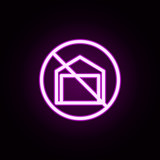 garage ban neon icon. Elements of ban set. Simple icon for websites, web design, mobile app, info graphics