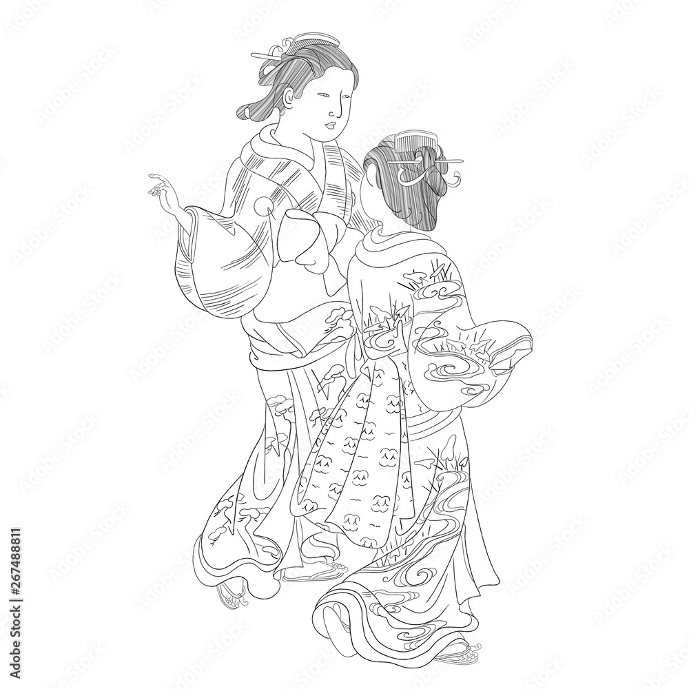 japanese colouring page