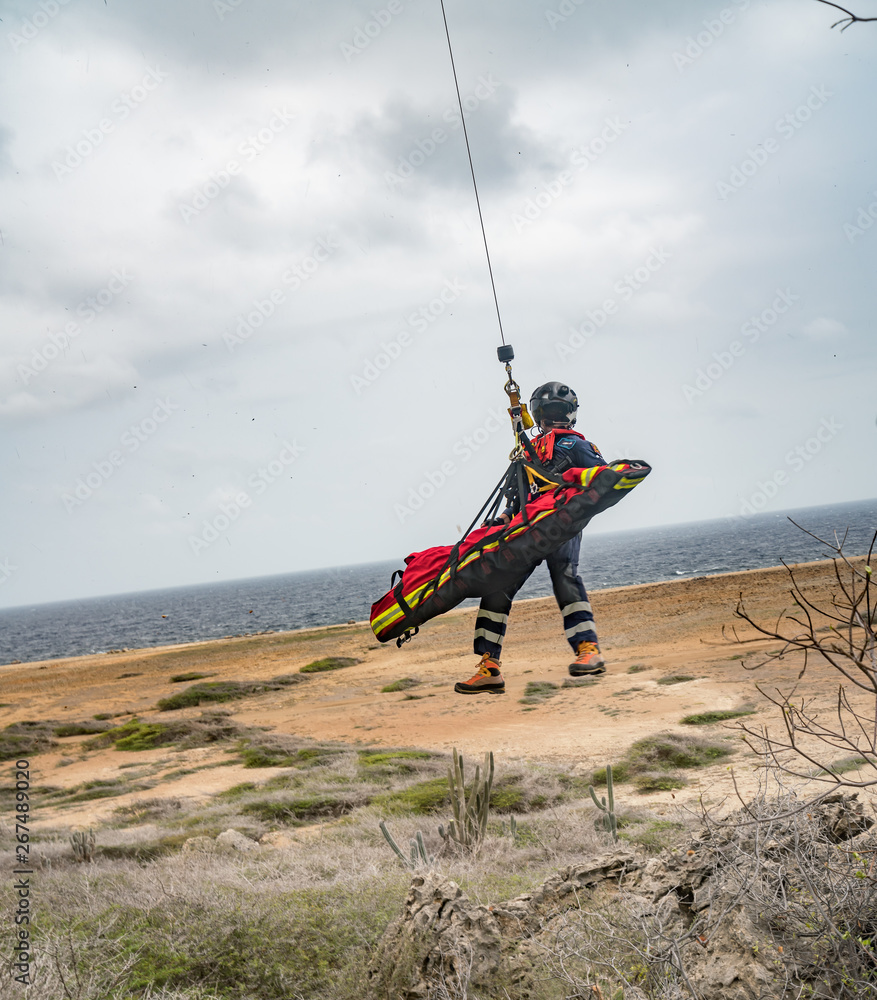 Obraz premium Dutch Caribbean Coastguard exercise -Island of Curacao