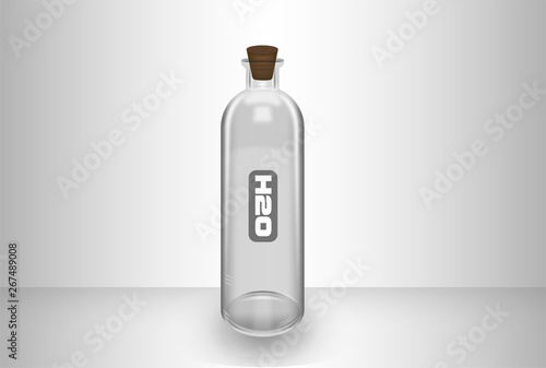 illustration of a bottle with blank label (ID: 267489008)