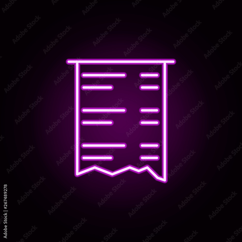 check neon icon. Elements of e-commerce set. Simple icon for websites, web design, mobile app, info graphics check neon icon. Elements of e-commerce set. Simple icon for websites, web design, mobile app, info graphics