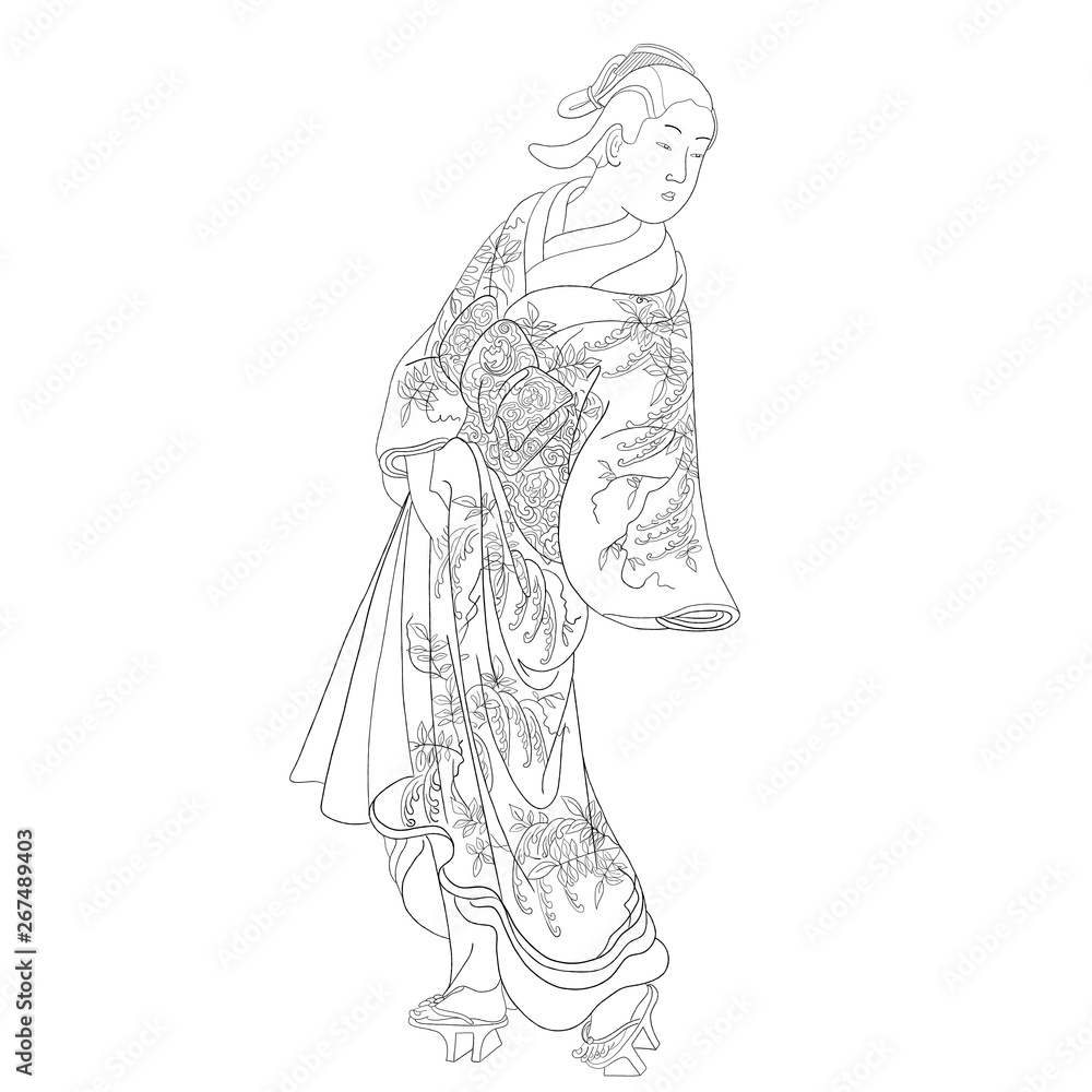 japanese colouring page