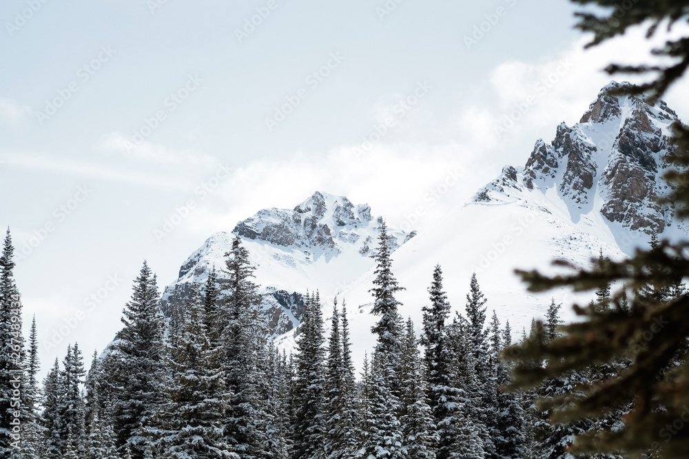 Snow covered mountains in Canada Snow covered mountains in Canada