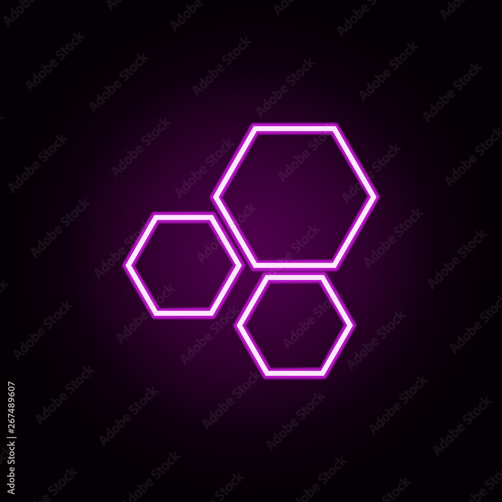honeycombs neon icon. Elements of education set. Simple icon for websites, web design, mobile app, info graphics honeycombs neon icon. Elements of education set. Simple icon for websites, web design, mobile app, info graphics