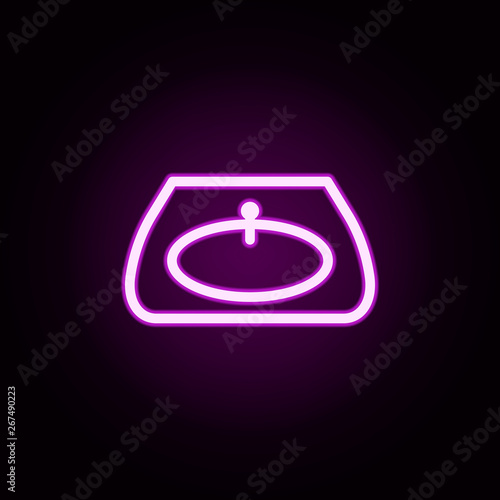 washbasin neon icon. Elements of furnitures set. Simple icon for websites, web design, mobile app, info graphics