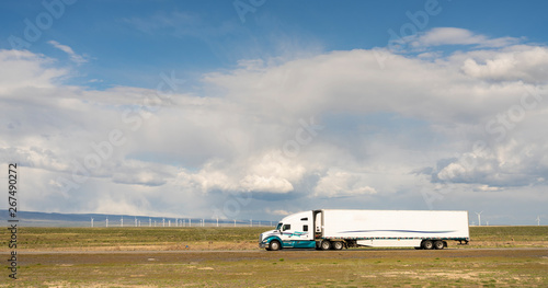 Dramatic Sky High Road Big Rig OTR Transportation