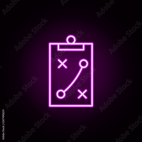 tactics neon icon. Elements of hockey set. Simple icon for websites, web design, mobile app, info graphics