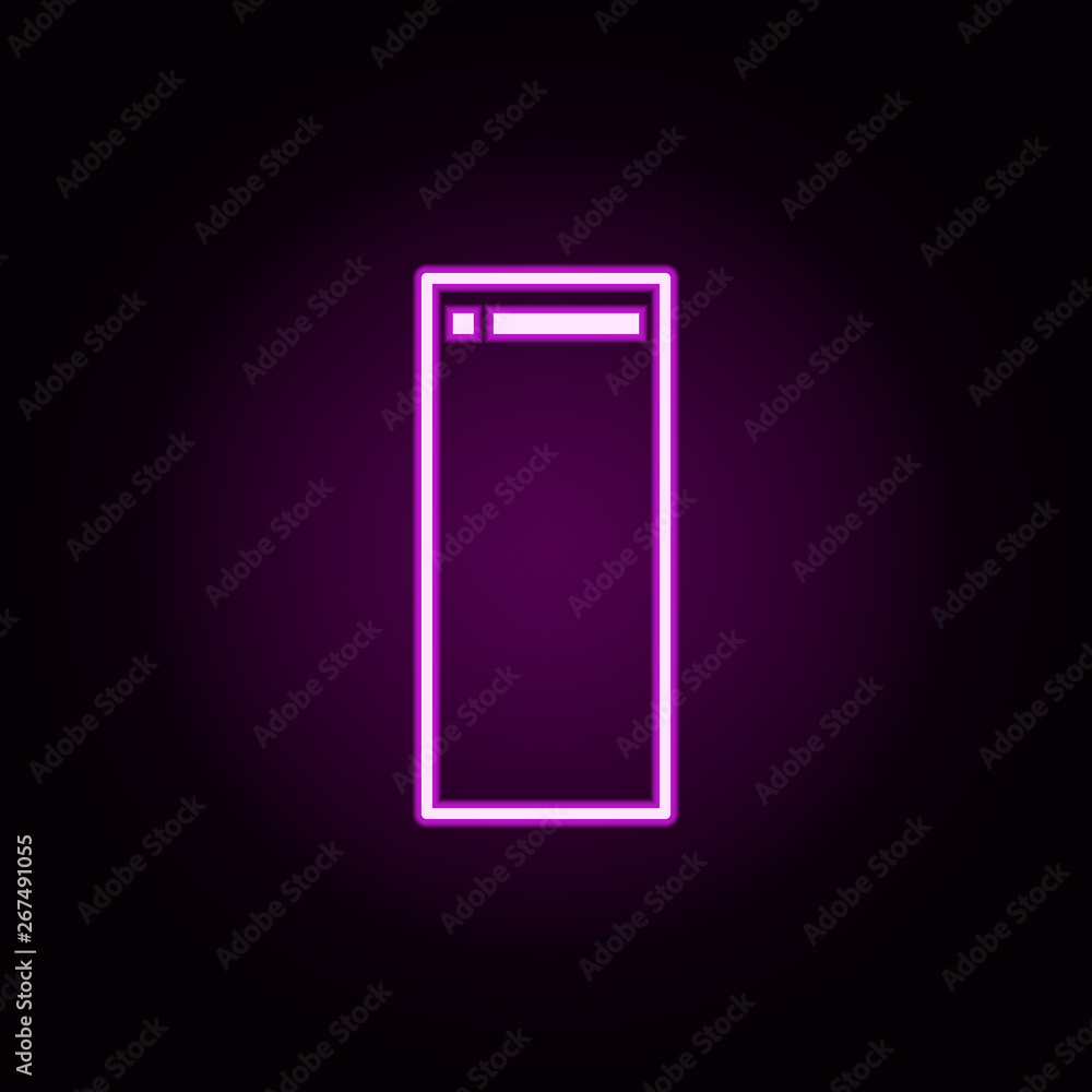 tablet neon icon. Elements of internet things set. Simple icon for websites, web design, mobile app, info graphics