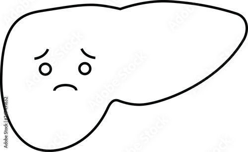 sad liver outline clip art preview