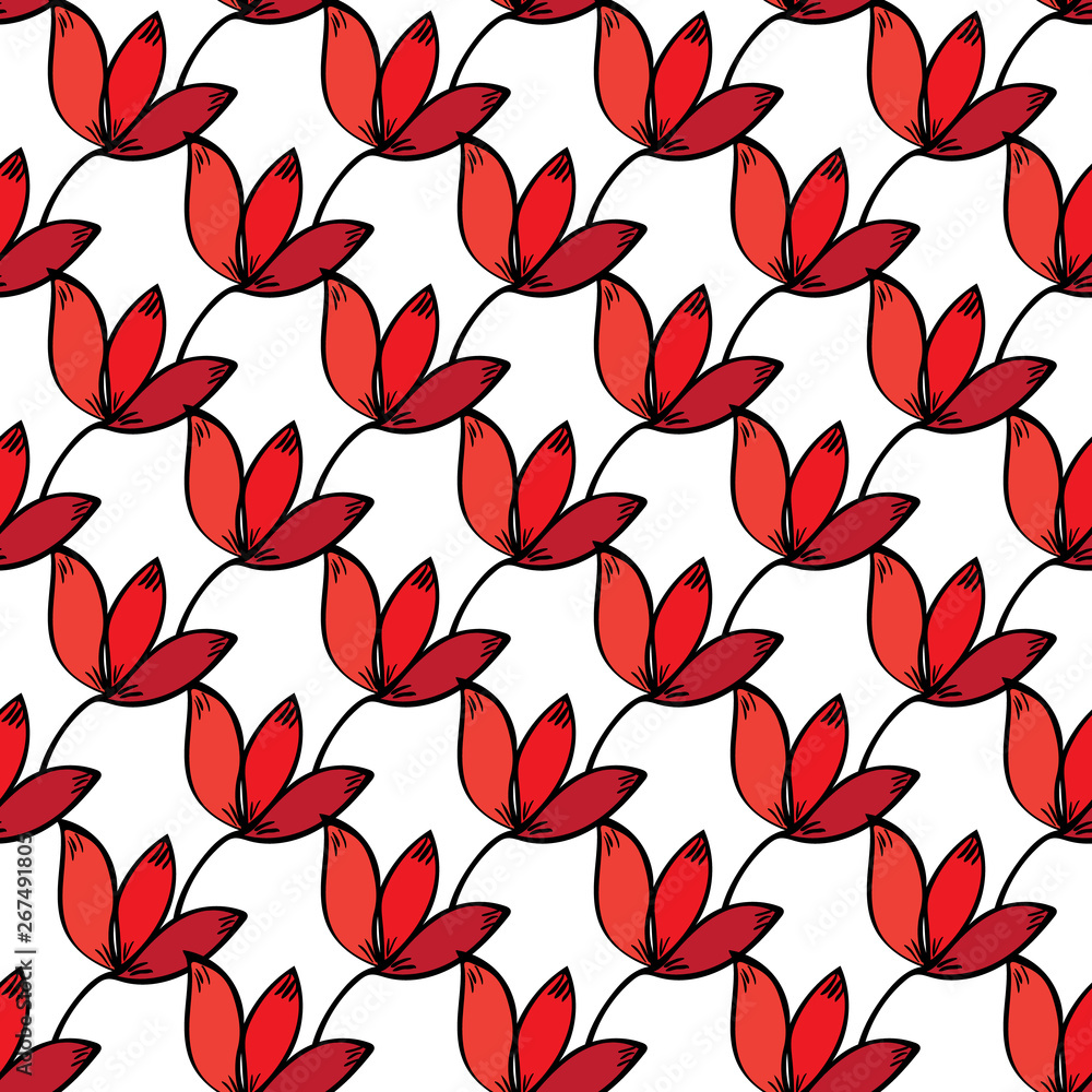 Seamless red floral pattern background. Seamless red floral pattern background.