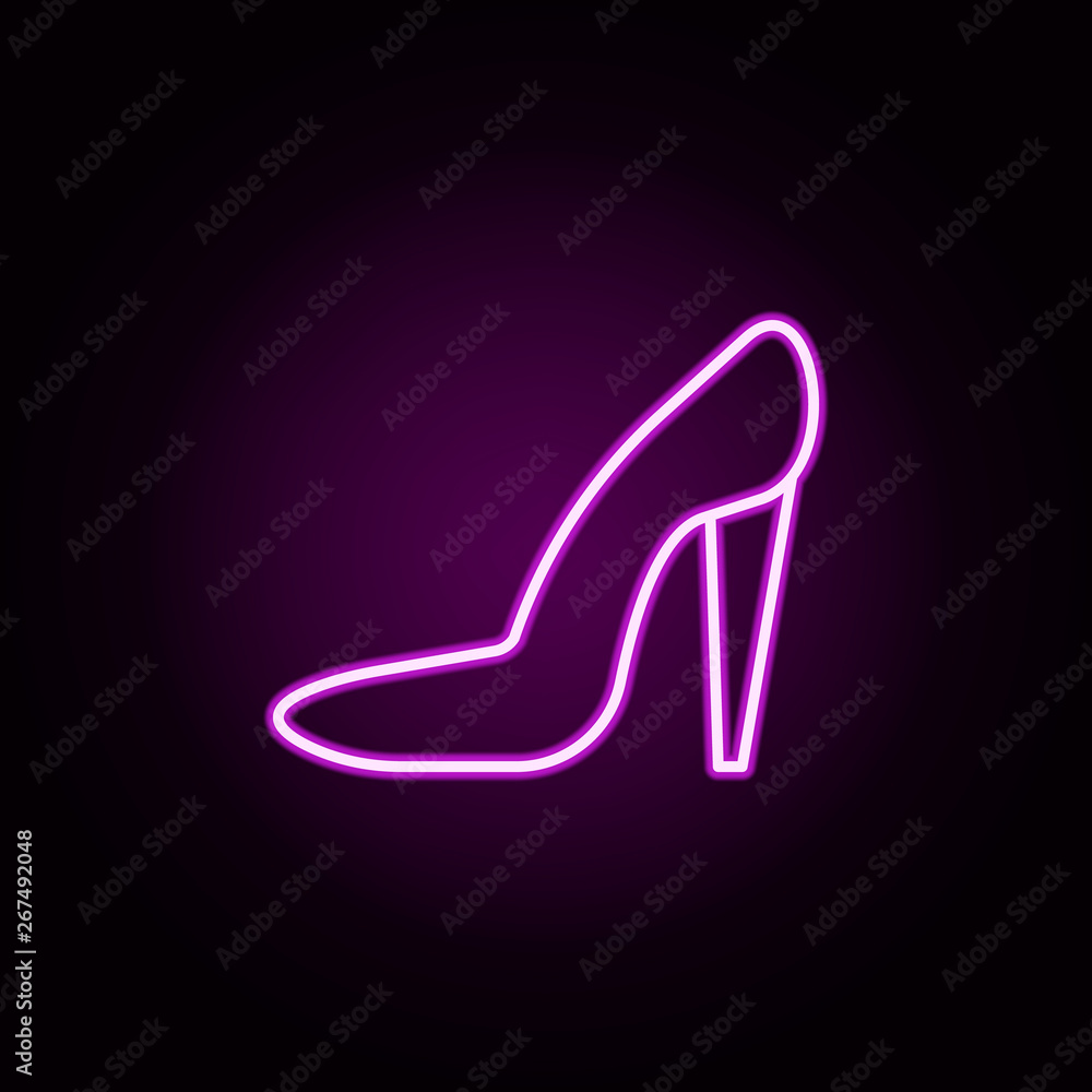 shoe neon icon. Elements of Minimal universal theme set. Simple icon for websites, web design, mobile app, info graphics shoe neon icon. Elements of Minimal universal theme set. Simple icon for websites, web design, mobile app, info graphics
