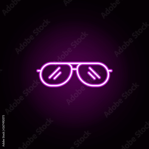 sunglasses neon icon. Elements of Minimal universal theme set. Simple icon for websites, web design, mobile app, info graphics