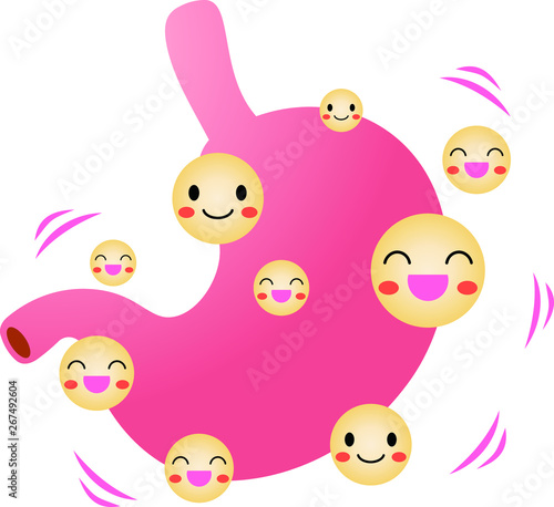 Illustration of a cute stomach 