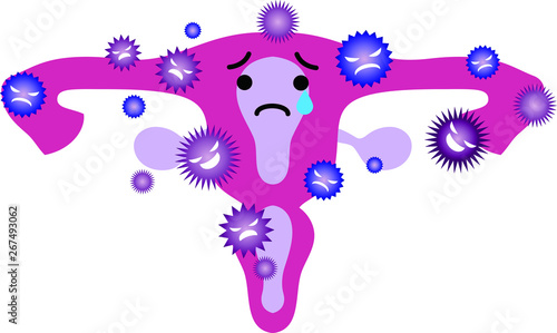Illustration of a cute uterus