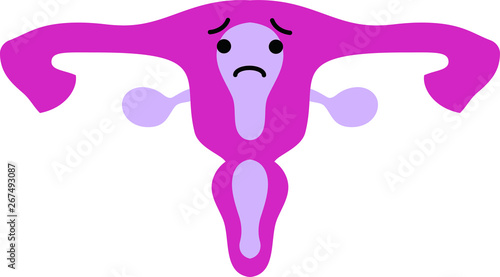 Illustration of a cute uterus