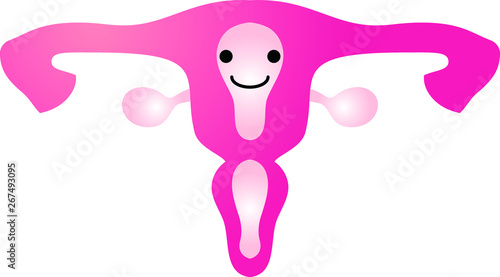 Illustration of a cute uterus