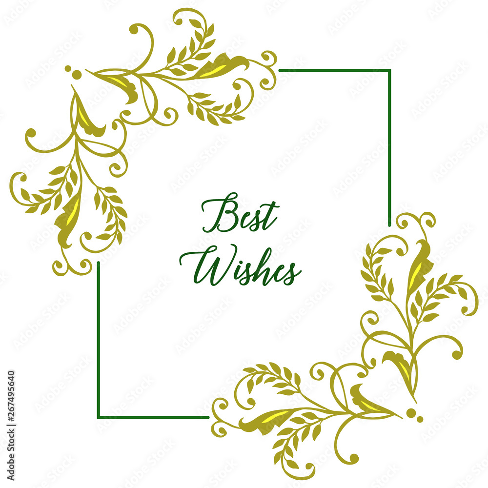 Vector illustration various ornate of wreath frame with template best wishes