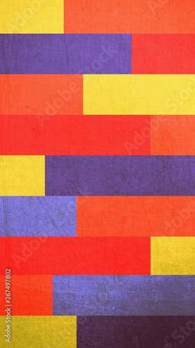  Abstract background texture of rectangles of orange, yellow and red colors