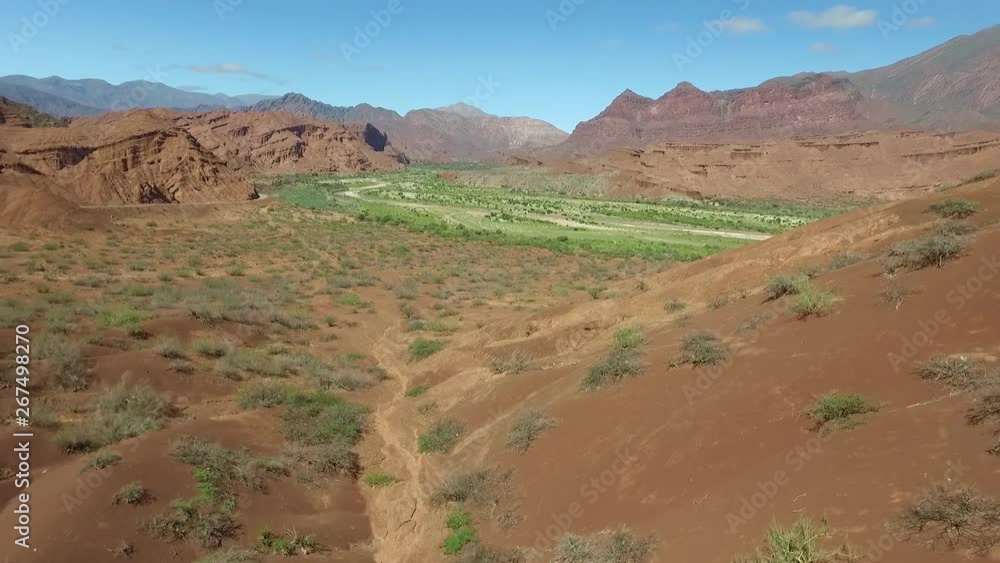 Aerial scene with drones. Camera forward on the edge of the mountains. Salta, Argentina Aerial scene with drones. Camera forward on the edge of the mountains. Salta, Argentina