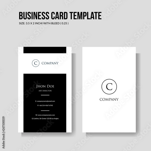Simple and minimalist business card template