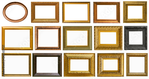 Picture frames collection set isolated on white