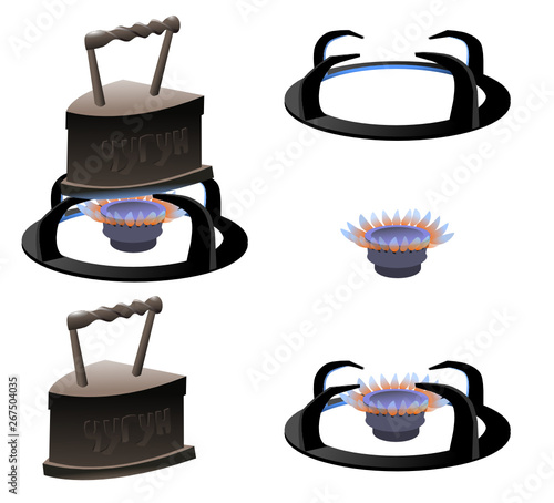 cast iron on gas burner