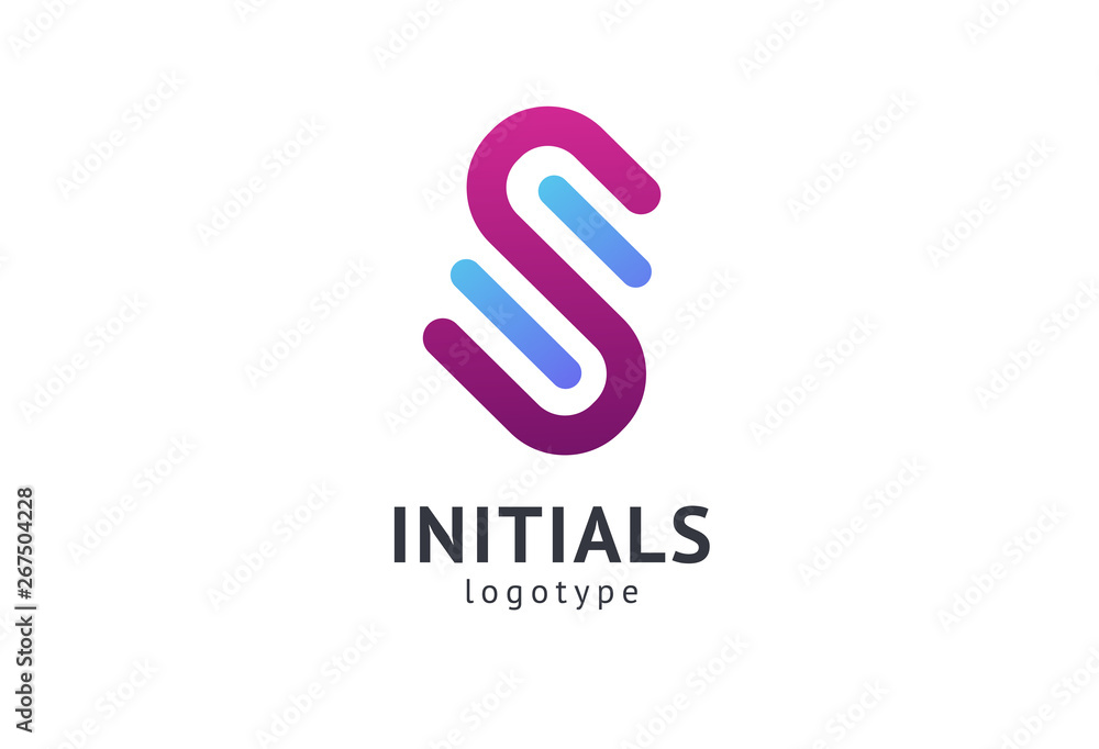 Monogram design elements, graceful template. Calligraphic elegant logo design. S logo. S line art monogram. Monogram design elements, graceful template. Calligraphic elegant logo design. S logo. S line art monogram.