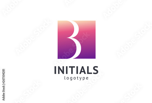 Free Download Monogram design elements, graceful template. Calligraphic elegant logo design. B logo. B line art monogram. - GFXLoad