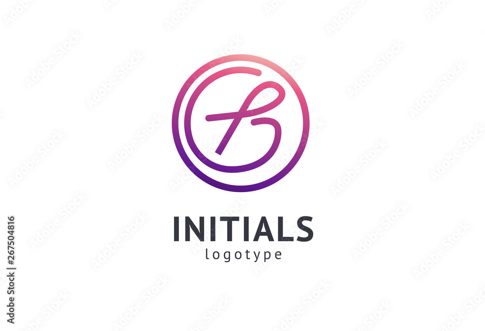 Monogram design elements, graceful template. Calligraphic elegant logo design. B logo. B line art monogram. Monogram design elements, graceful template. Calligraphic elegant logo design. B logo. B line art monogram.