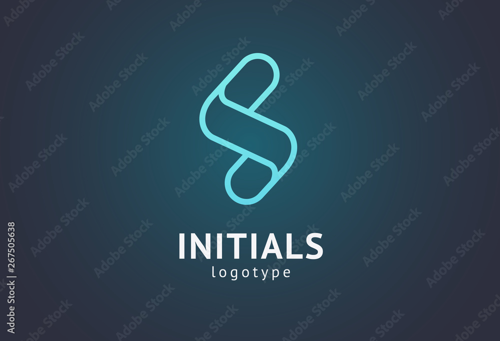 Monogram design elements, graceful template. Calligraphic elegant logo design. S logo. S line art monogram. Monogram design elements, graceful template. Calligraphic elegant logo design. S logo. S line art monogram.