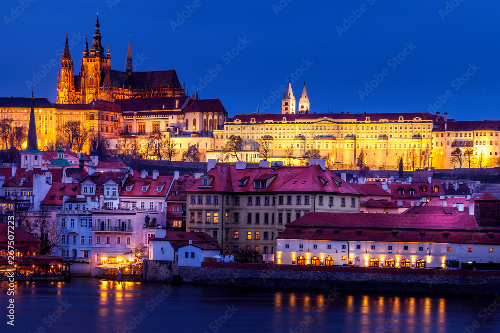 Classic Prague view at twilight