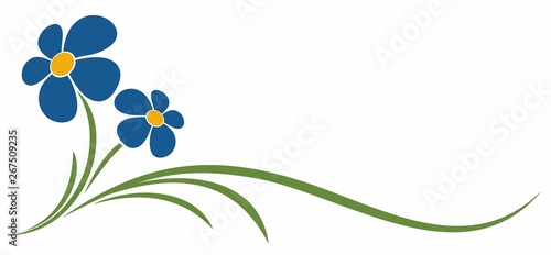 The symbol of blue field flower.