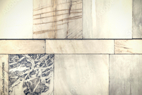 Marble texture – floor with stone slabs background in ancient building.