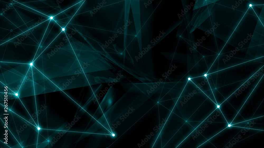 Dots and lines connection. Digital connected triangles abstract graphic backgrounds