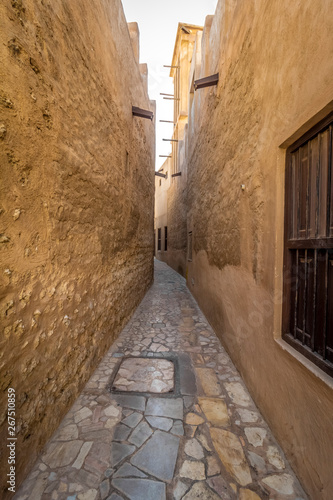 Very narrow streets of the old Arab city.